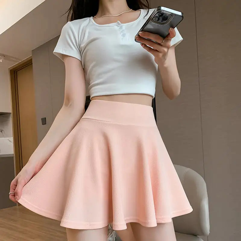 Chic High-Waist Pleated Skirt