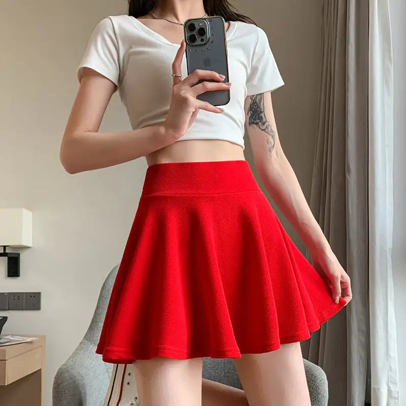 Chic High-Waist Pleated Skirt