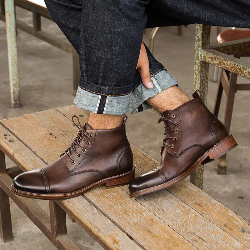 Men's Classic British Leather Boots