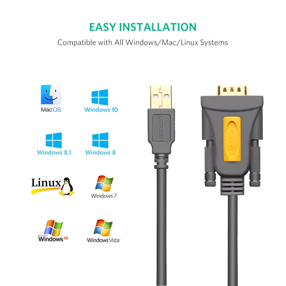 USB to Serial RS232 Adapter Cable