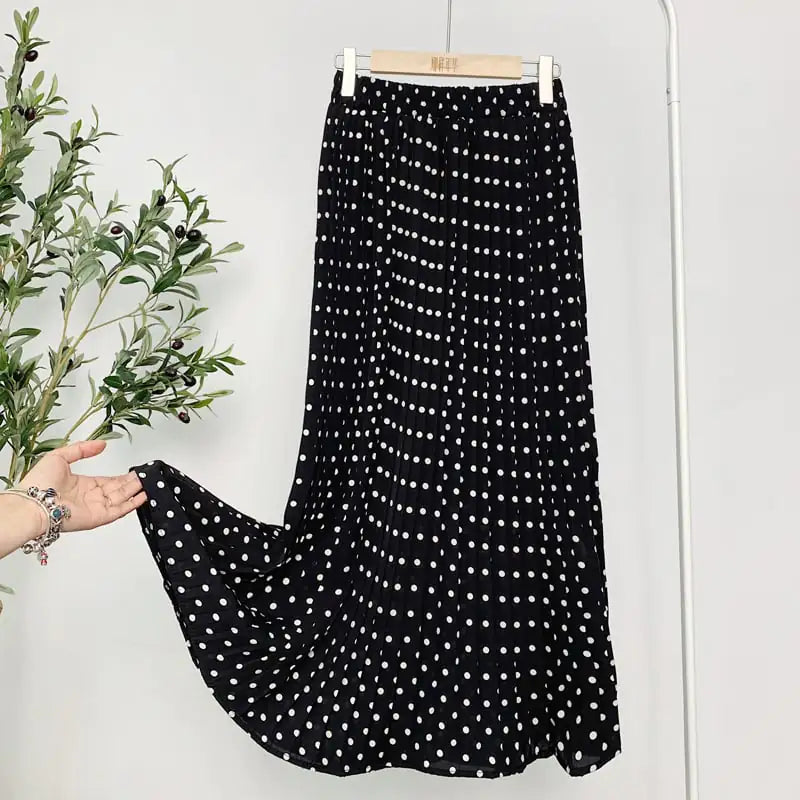 Elegant Floral Silk Skirt