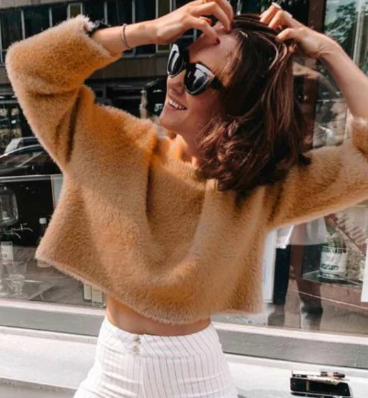 Chic Faux Fur Hoodie Line