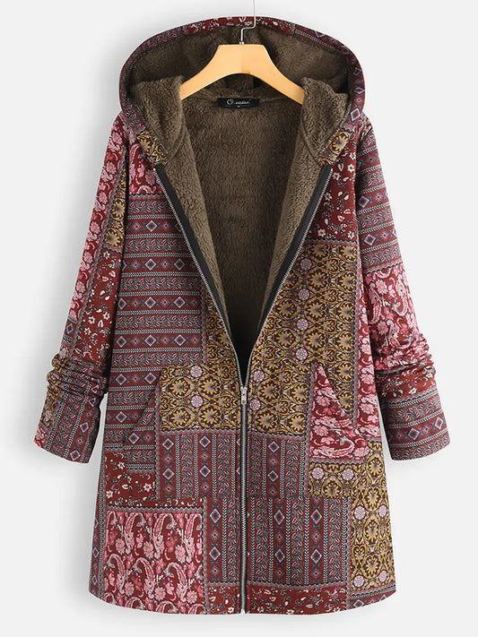 Patterned Hoodie Comfort