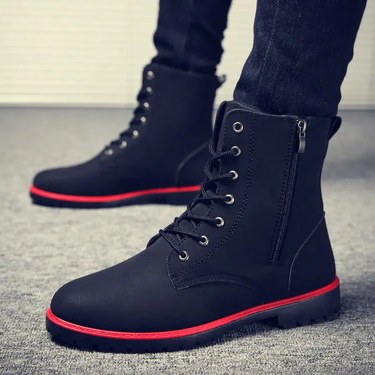 British Style High-Top Tooling Boots