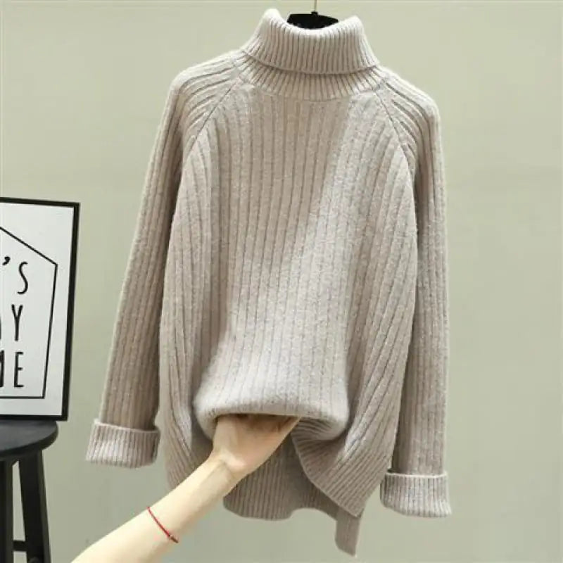 Chic Thick Knit High-Collar Top