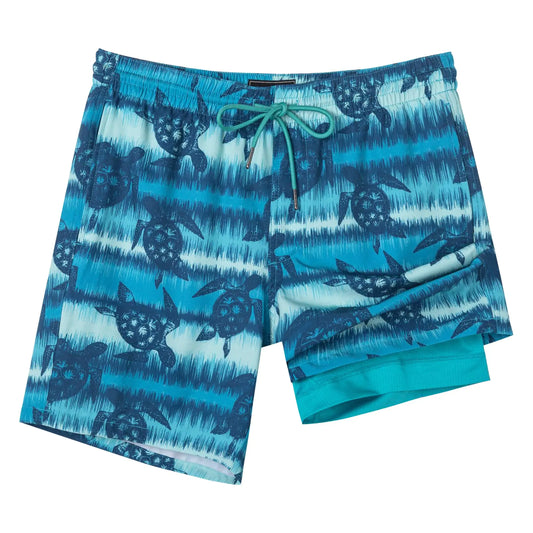 WaveRider Men's 7" Quick-Dry Swim Shorts with Liner