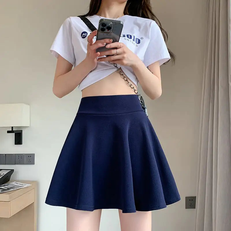 Chic High-Waist Pleated Skirt