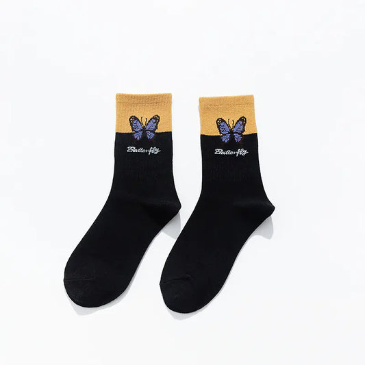 Chic Butterfly Cotton Socks