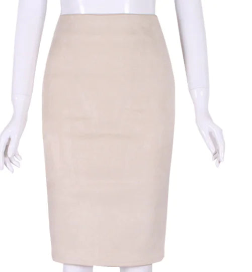 Chic Suede Midi Skirt