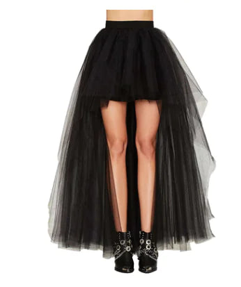 Chic Black Asymmetrical Skirt