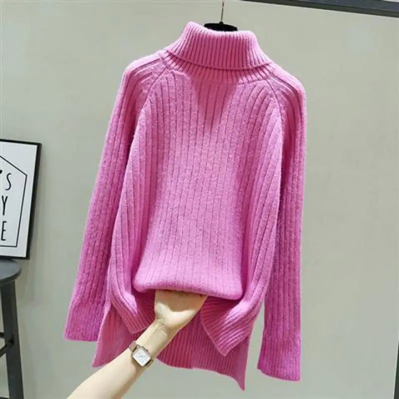 Chic Thick Knit High-Collar Top