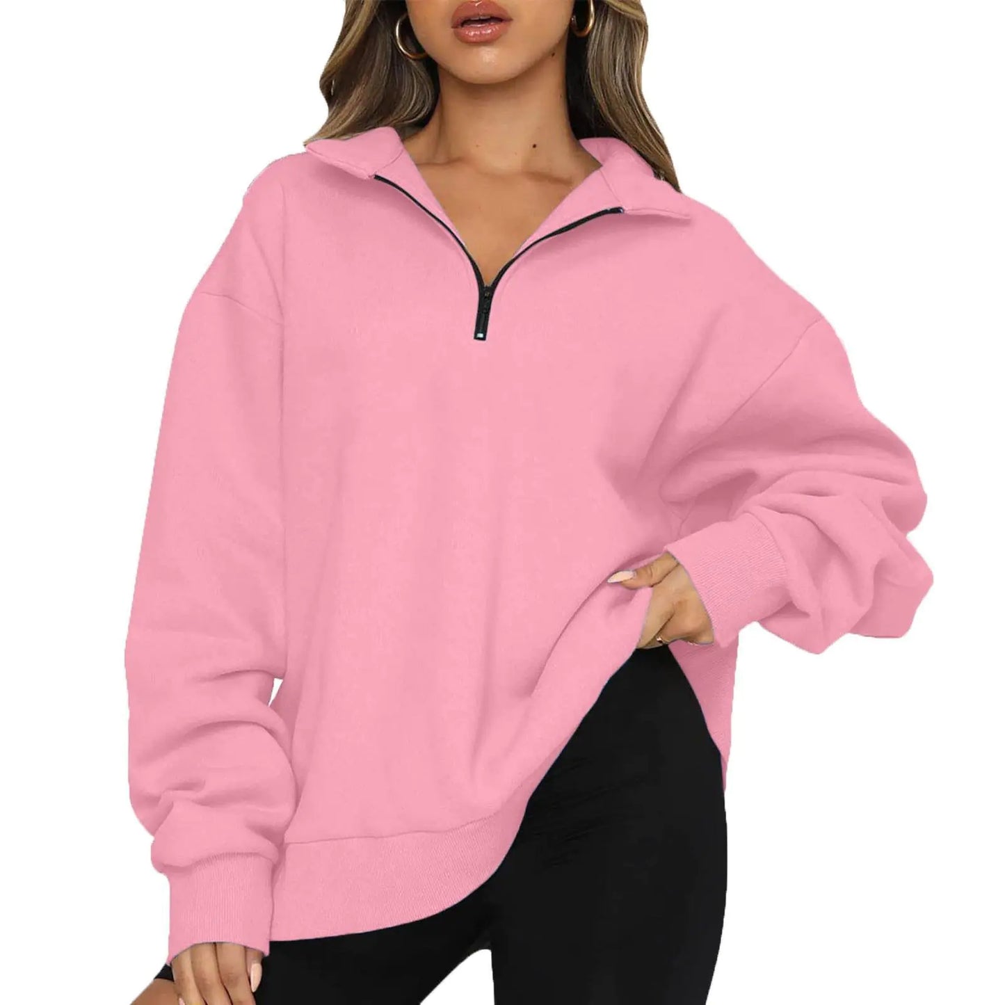 Chic Half-Zip Cosy Pullover