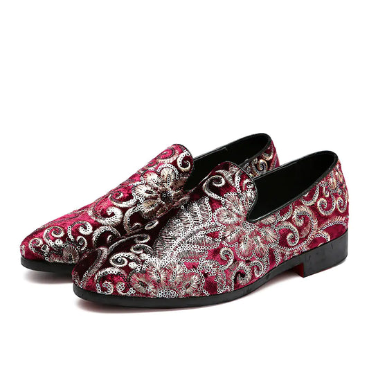 Elegant Embroidered Men's Footwear