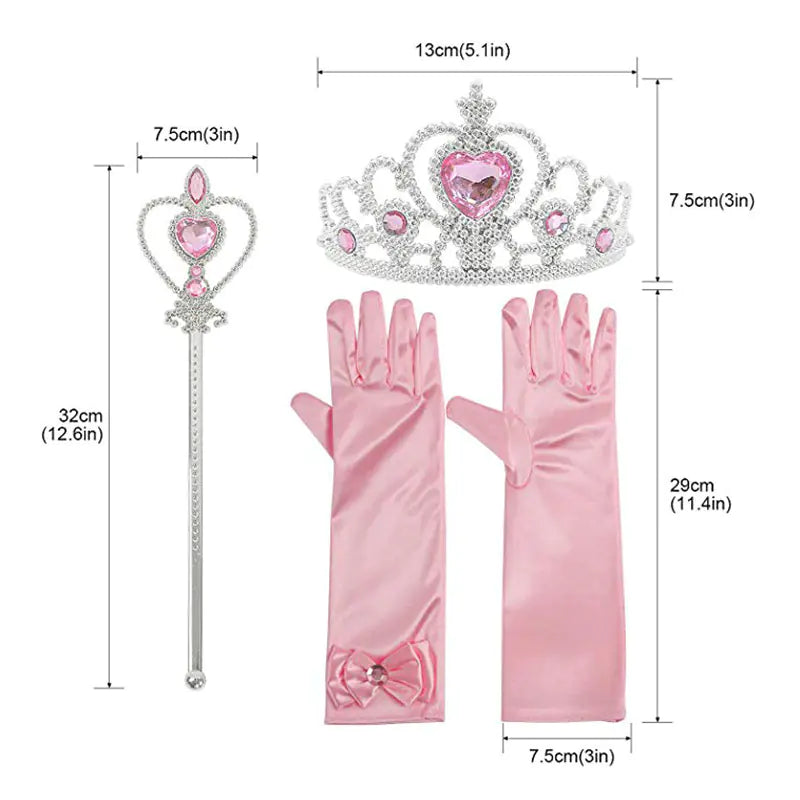 Frozen Princess Accessory Set with Gloves and Wand
