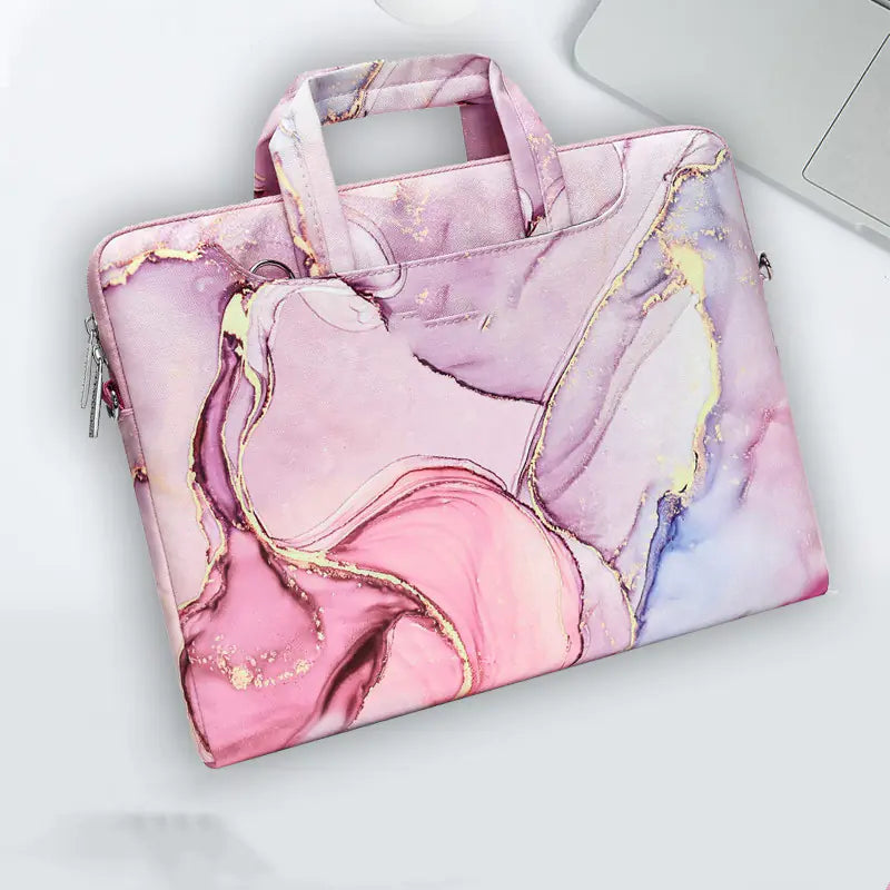 Chic Canvas Print Handbag