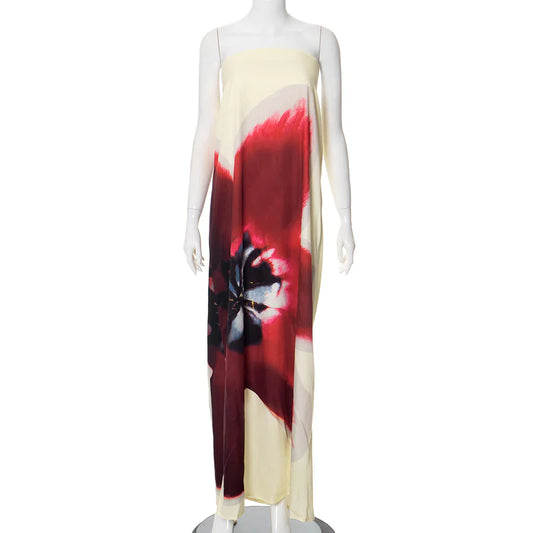 Dual Tone Strapless Dress