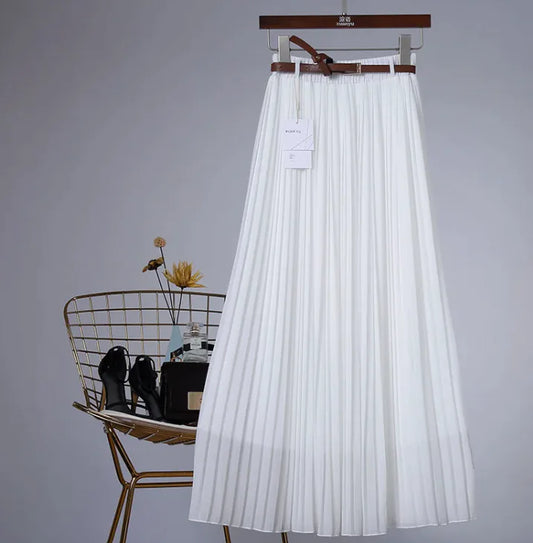 Flowy Chiffon Midi Skirt