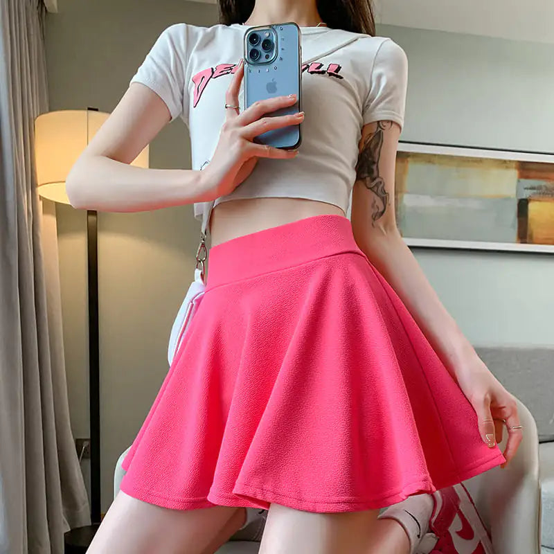 Chic High-Waist Pleated Skirt