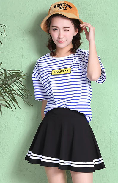 Summer Pleats Midi Skirt