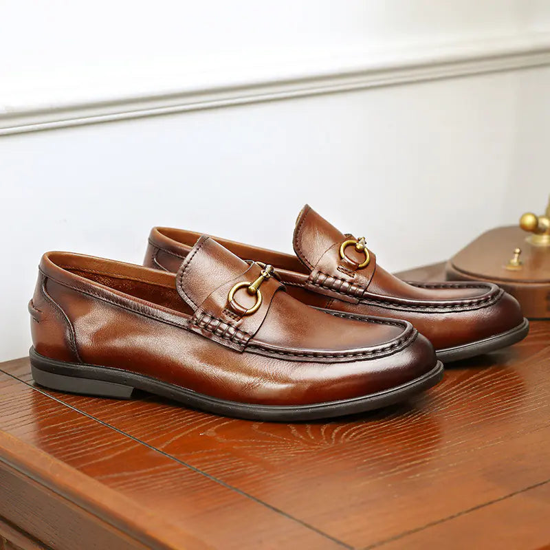 First Layer Cowhide Business Shoes