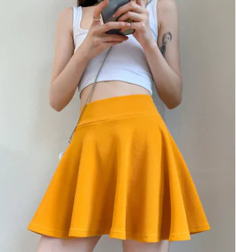 Chic High-Waist Pleated Skirt