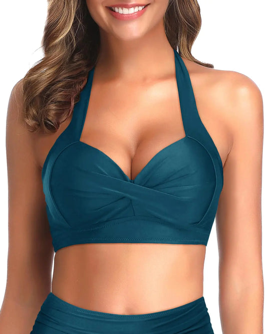 Lagoon Halter Push-Up Bikini Top