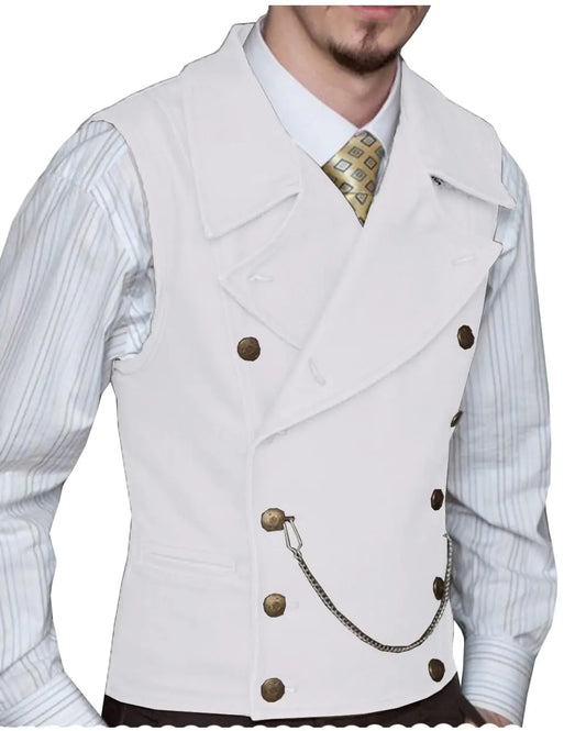 Classic Groomsmen Suede Vest XXXLWhite