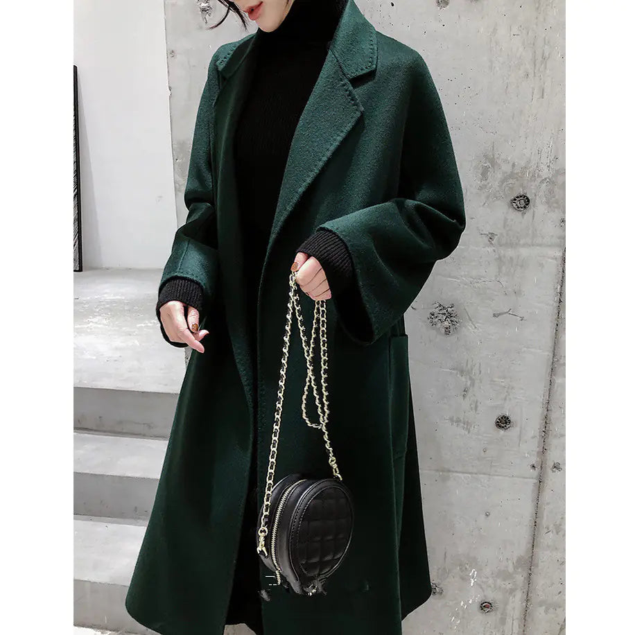 Camel Luxe Cashmere Wrap Coat