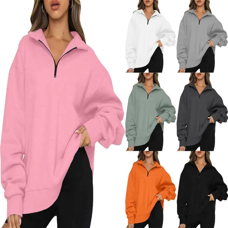 Chic Half-Zip Cosy Pullover
