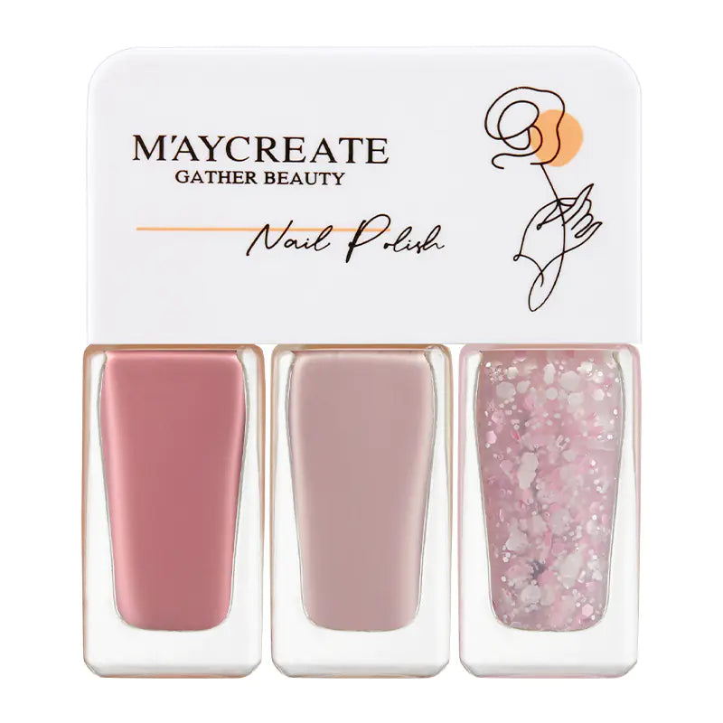 Quick-Dry 3-Piece Peel-Off Nail Polish Set