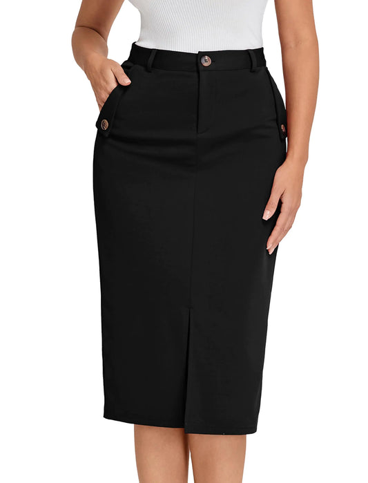 Belle Poque Elegant High-Waist Pencil Skirt