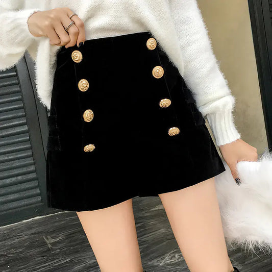 Chic Velvet High-Waist Shorts