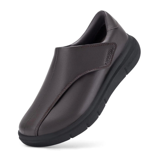 FitVille Men's Diabetic Oxford Shoes - Casual Slip-Ons for Swollen Feet