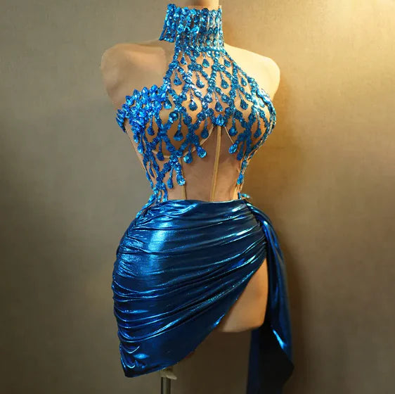 Glam Tube Top & Rhinestone Skirt Combo
