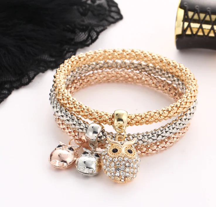 Colorful Owl Statement Bracelet