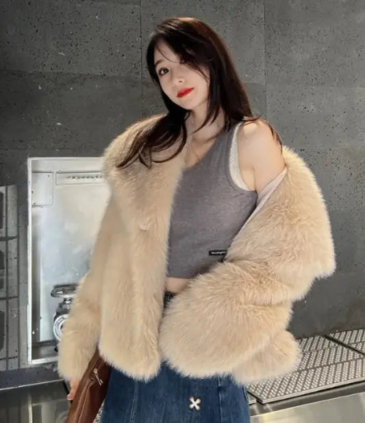 Chic Imitation Fur Coat