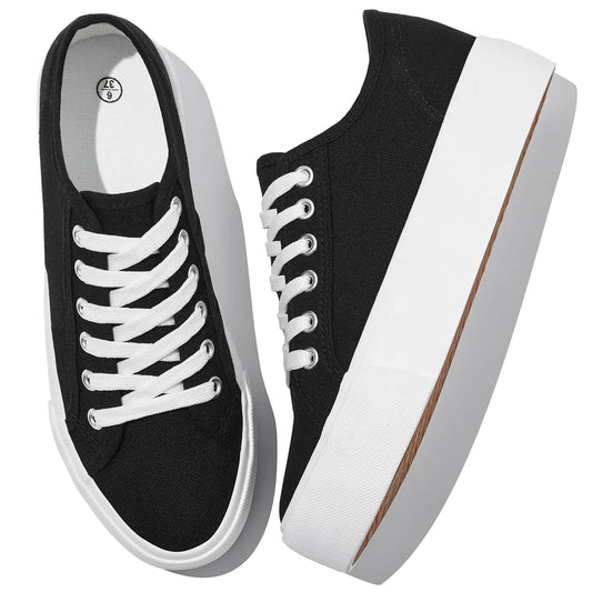 Waluzs Low Top Platform Canvas Sneakers