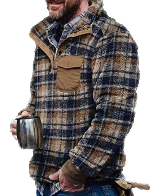 Men's Aztec Sherpa Fleece Pullover