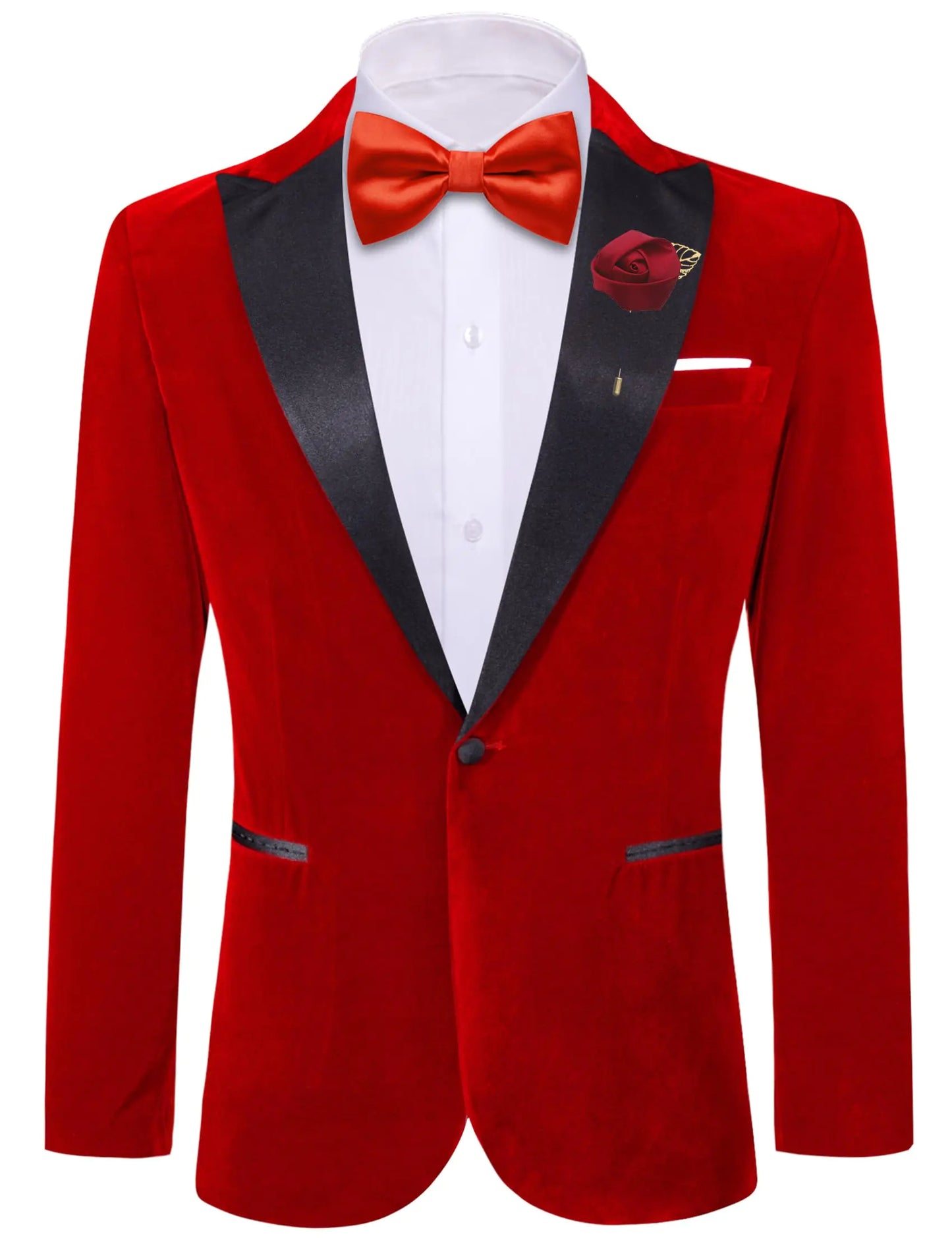 Barry.Wang Velvet Peaked Lapel Tuxedo Blazer