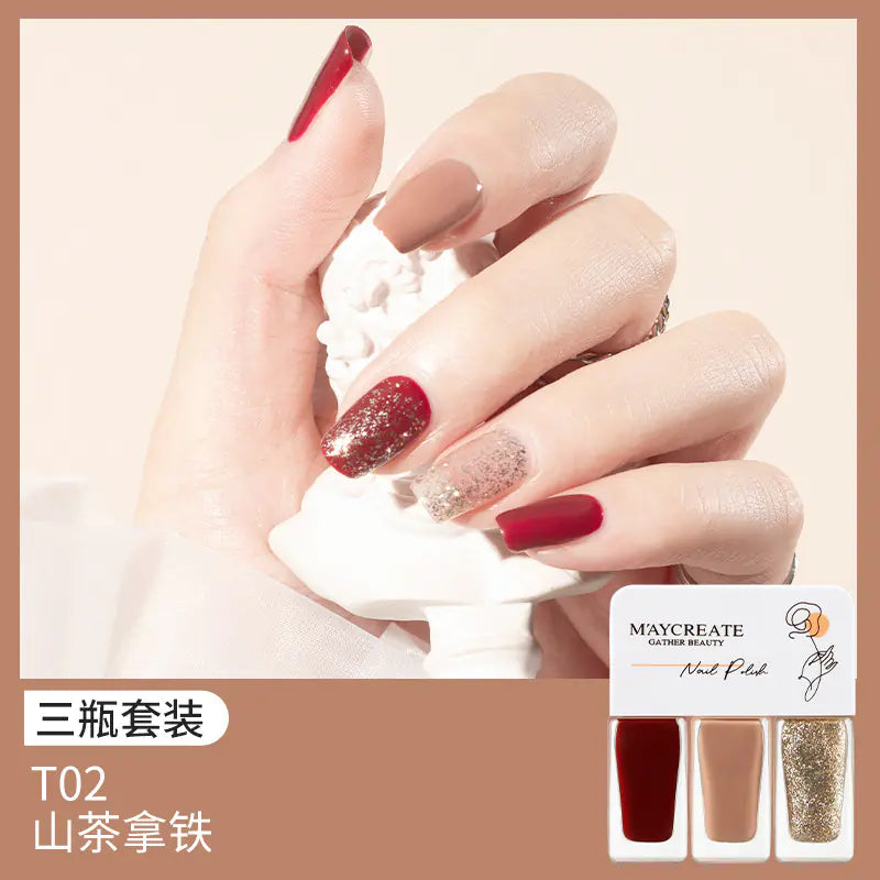 Quick-Dry 3-Piece Peel-Off Nail Polish Set