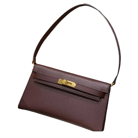 XJMIGO Luxury Leather Shoulder Bag Saddle Red