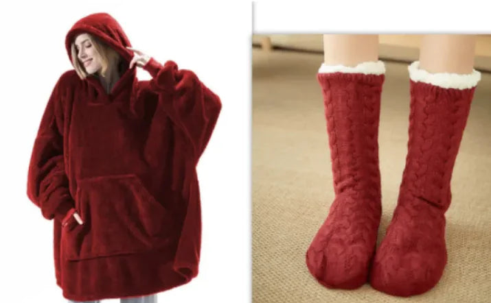 Cozy Fleece Hoodie Blanket