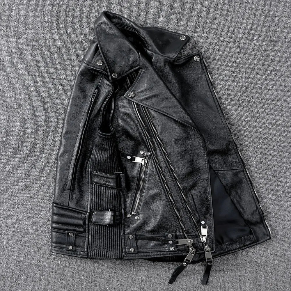 Urban Rider Leather Moto Vest