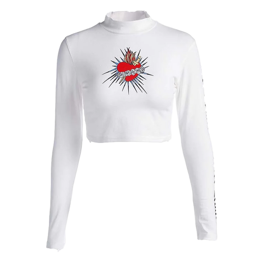 Chic Long Sleeve Crop Tee