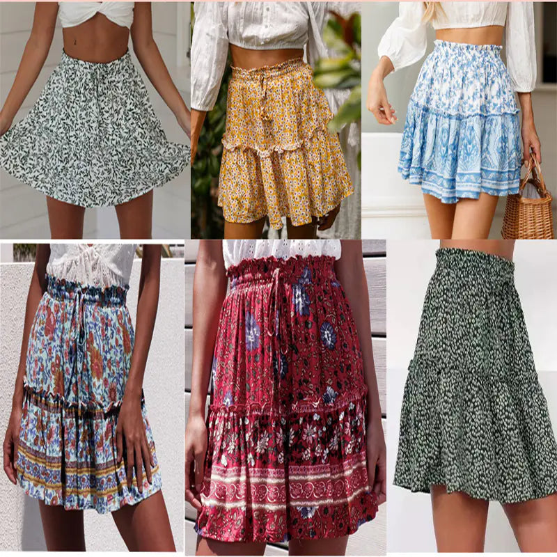 Summer Floral A-line Skirts