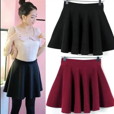 Chic Pleated Polyester Skirt