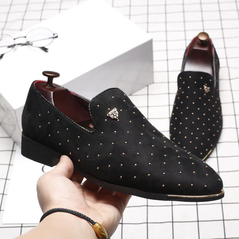 Sharp Rivet PU Leather Shoes