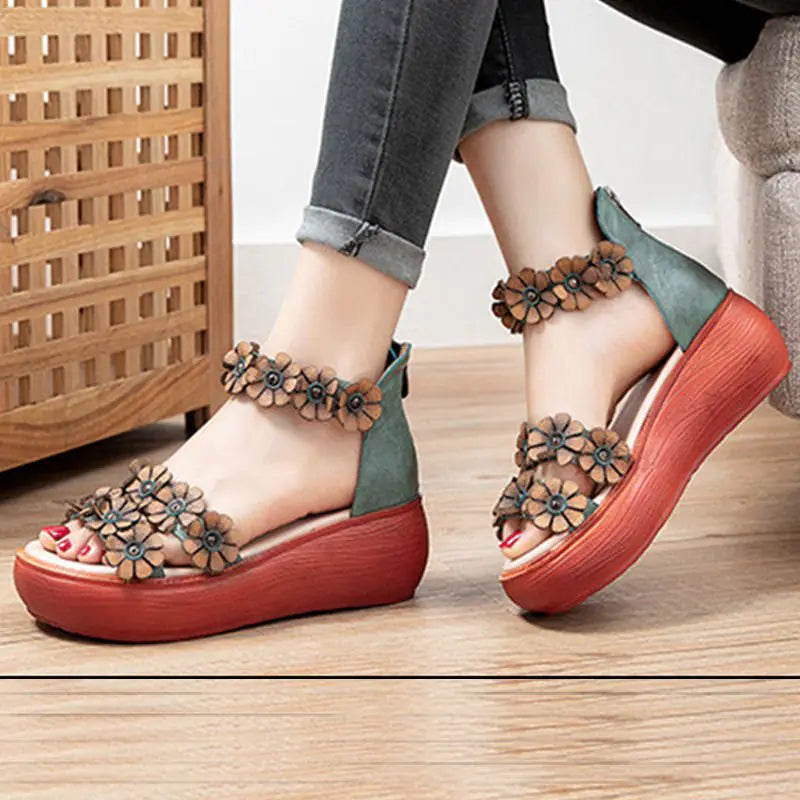Ethnic Chic Wedge Sandals for Women
