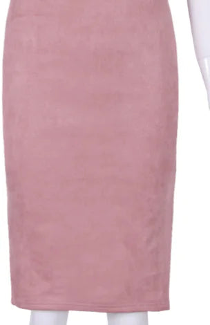 Chic Suede Midi Skirt