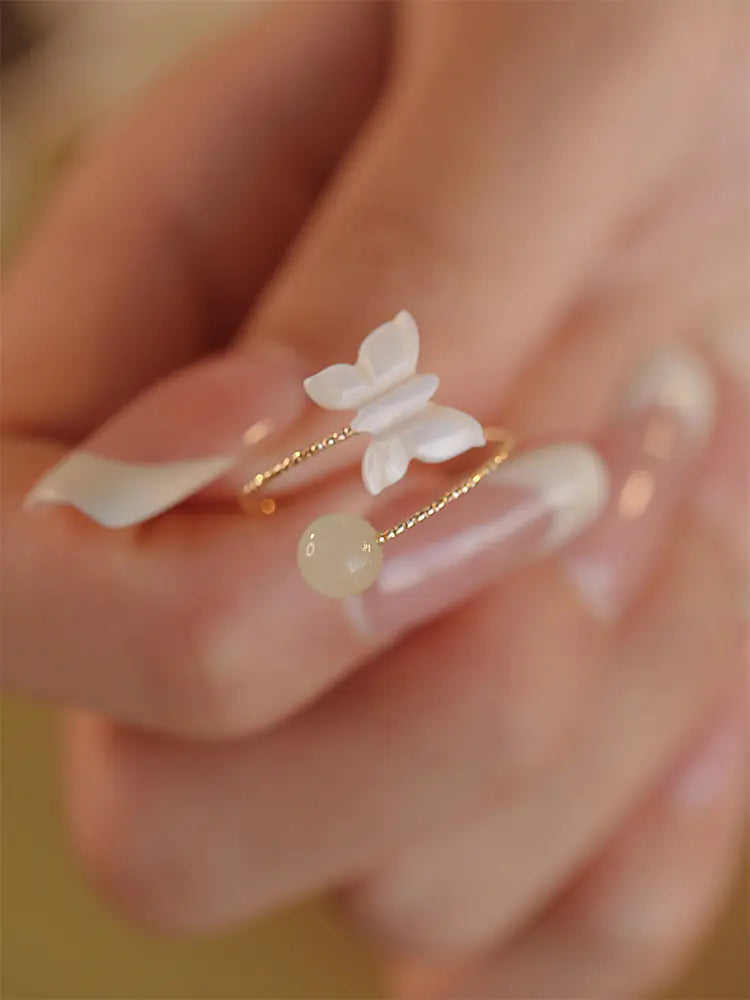 Elegant Hetian Jade Women's Ring